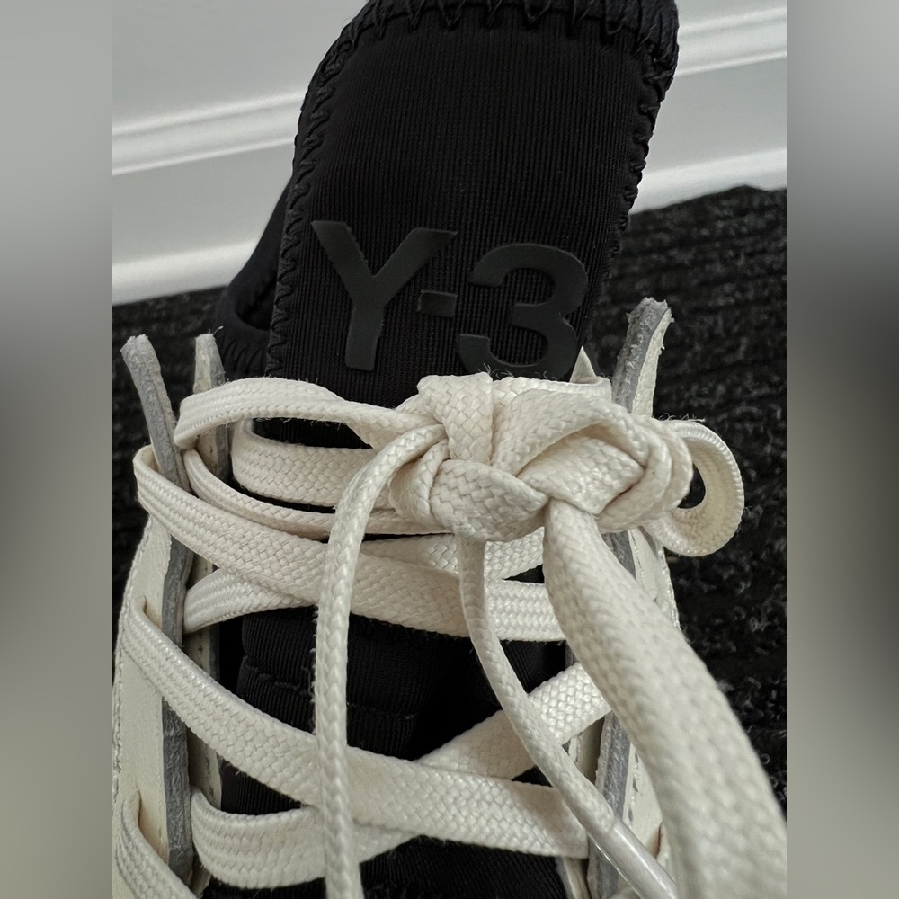 Y3 Kaiwa Adidas sneakers off white black Men's 10 original Box and tags lace - Picture 12 of 14